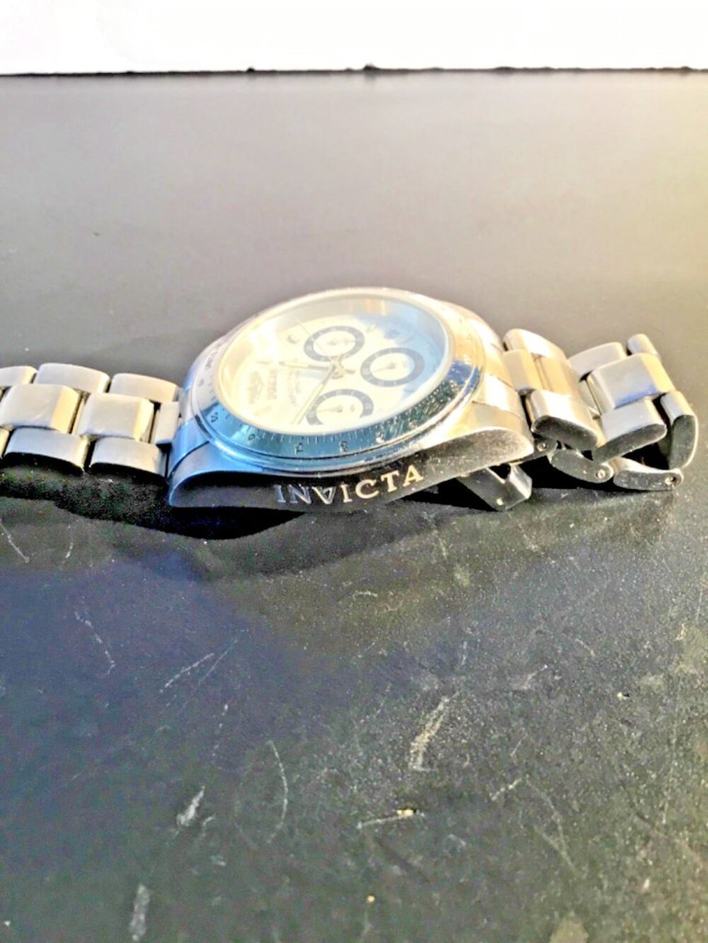 Invicta 9211 PROFESSIONAL= Chronograph= Quartz =Stainless=NEW BATTERY - Picture 4 of 8